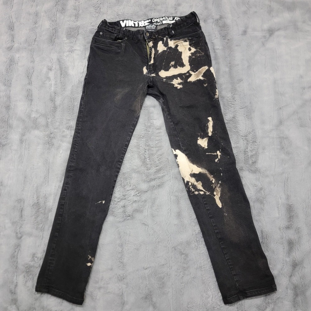 Viktos Operatus XP Jeans Mens 34x36 (Fits 34x35) Black Tactical Slim Distressed